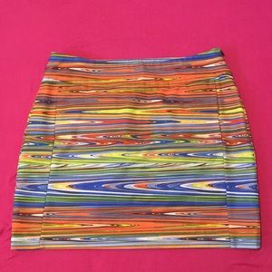 E P Sport Golf Skirt Size 8 EUC orange, blue, green & white